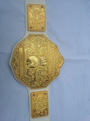 Miniatura 6 de Fandu Belts Título del cinturón del campeonato de oro grande de metal para adultos La cena estrella en Wrestling Mania, Oro