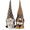 2 pcs coffee gnomes plush ornaments handmade swedish tomte gnome dolls coffee bar tiered tray farmhouse gnome nordic home decorations  urban country home decor