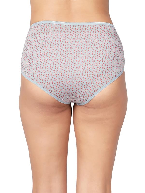 Clovia Bragas hipster de cintura alta para mujer, de algodón, 3 unidades, varios