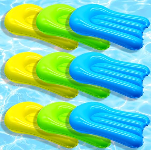 9 Pcs Inflatable Bodyboards for Slip Water Slide 15.6 X 21.3 in Lawn Water Slides Inflatable Boards Portable Surfboard for Outdoor Lawn Water Slide Summer Outdoor Water Fun Supplies