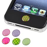 Home Button Sticker for iphone/ipad/itouch, Rainbow, 6 Stickers