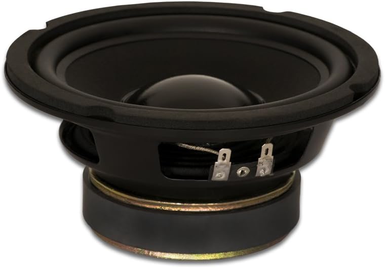 Goldwood Sound GW-6028 Rubber Surround 6.5" Woofer 170 Watts 8ohm Replacement Speaker, Black