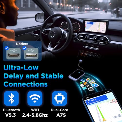 Android Auto Wireless Adapter for Factory Wired Android Auto - Instant Connection, Converts Wired to Wireless, Compatible with Android 10+ & Cars from 2015 by TERUNSOUl - Image 5