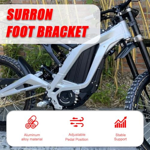 Image of Foot Pegs Bracket Surron Foot Rest Brackets Motorcycle Footbracket CNC Aluminum Foot Peg Pedal Bracket Kit for Light Bee Sur-Ron S /X Dirt Bike black