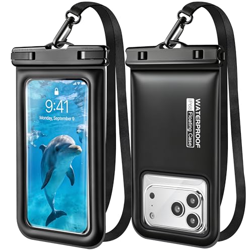 CITAMAMA Pochette Étanche Smartphone Flottante, Lot de 2 IPX8 Sac Étanche pour Plage Natation Piscine, Coque Waterproof pour iPhone 17 16 15 14 Pro Max...