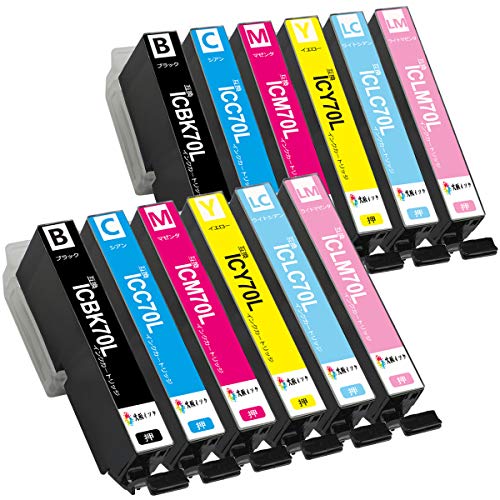 使用済みインク、互換品　38個 Amazon.co.jp: 大阪インクエプソン 用 IC6CL70L 互換 IC70