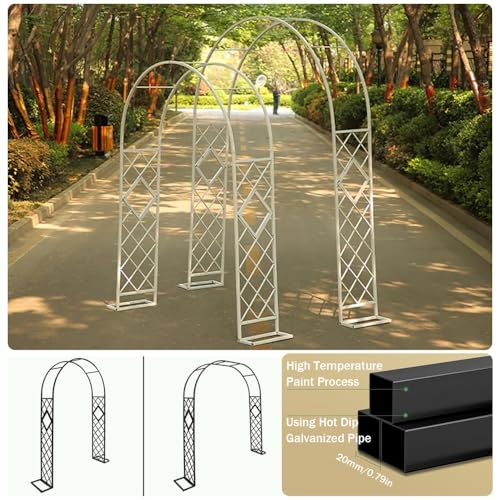 Arche de jardin anti-affaissement en métal marron 220cm - 3