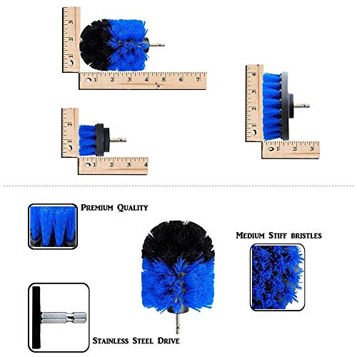 KKmoon Kit de escova de limpeza para purificador de energia com 3 unidades de broca para banheira, a