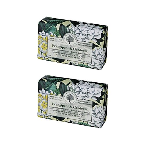 Wavertree & London Frangipani and Gardenia Luxury Soap, 7 Oz (Pack of 2)