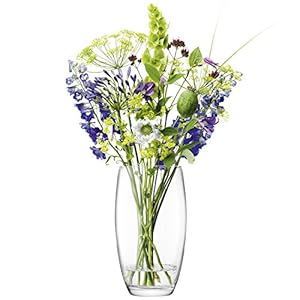LSA Flower Barrel Bouquet Vase H29cm Clear| 1 Unit | Mouthblown & Handmade Glass | FW31