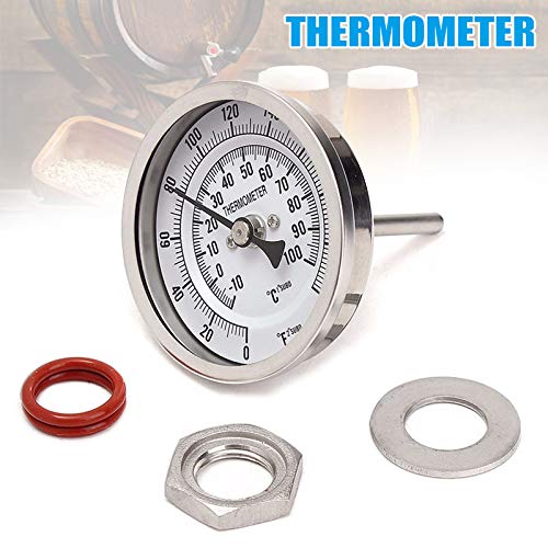 BoumtenBrewing Thermometer，3inch Double Scale Thermometer，Metal Bar