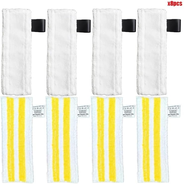 Microfibre Steam Mop Rags Head Brush Compatible with Karcher Compatible with EasyFix SC2 SC3 SC4 SC5 Handheld Vacuum Cleaner Accessories Glass Scraper(Set9)