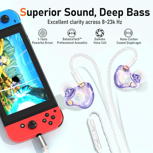 Image of Audiovance Vibes 202M HiFi Wired Earbuds in-Ear Monitor Headphones with Mic