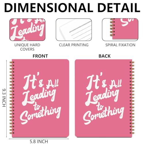 Image of 2Pcs Spiral Notebook, Floral Rough Draft College Ruled Spiral Notebook, 160 Pages Hardcover Notebooks Journals for Writing Travel Business Office, Christian Pink Aesthetic Notebooks for Women
