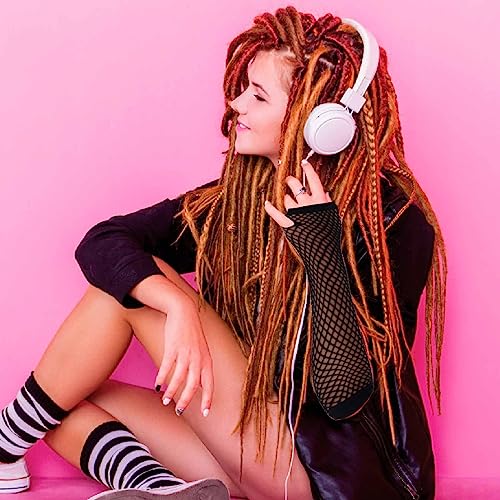 Telooco Schwarz Netzhandschuhe Damen Fischnetz Netzhandschuhe Lange Fingerlose Handschuhe Rock Fischnetzhandschuhe Netzärmel 80er 90er Jahre Party Cosplay Kostümzubehör für Damen Mädchen