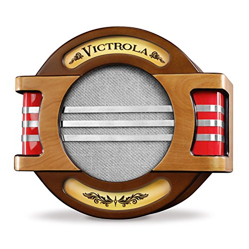 Victrola Wall Mounted Bluetooth Speaker with A/C Adaptor and Built-in Rechargable Battery Mahogany