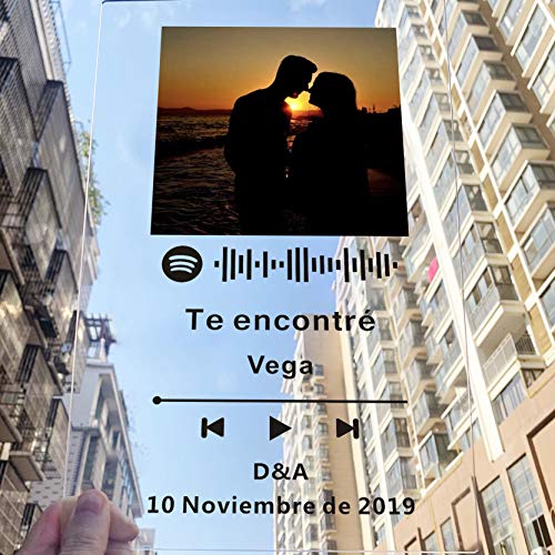 Custpm Music Code Music Acrylic Music Photo Album| DIY Album Cover| Photo Frame Memory Retro Photo for Anniversary Mother Birthday Valentine Wedding Travel Graduation Presents