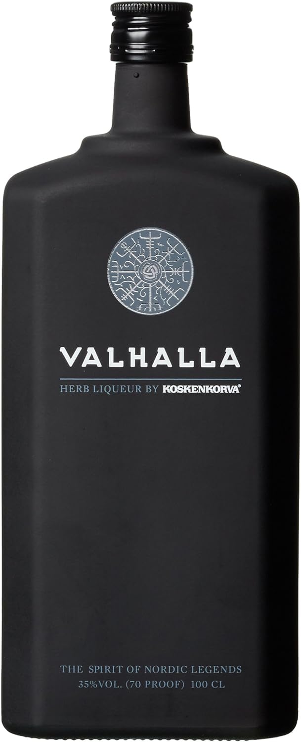 Valhalla Kräuterlikör mit Zitrusfrüchten Geschmack 100 cl, verschiedenen Kräutern, Gewürzen und Süßholzwurzel 1L (35% Vol.)