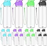 TESIN 20 Pcs Water Bottle Bulk 500 ml Plastic Water Bottles Bulk Gym Sports Adults Reusable Large Water Bottles with Leak Proof Flip Top for Party Outdoor (Colorful)