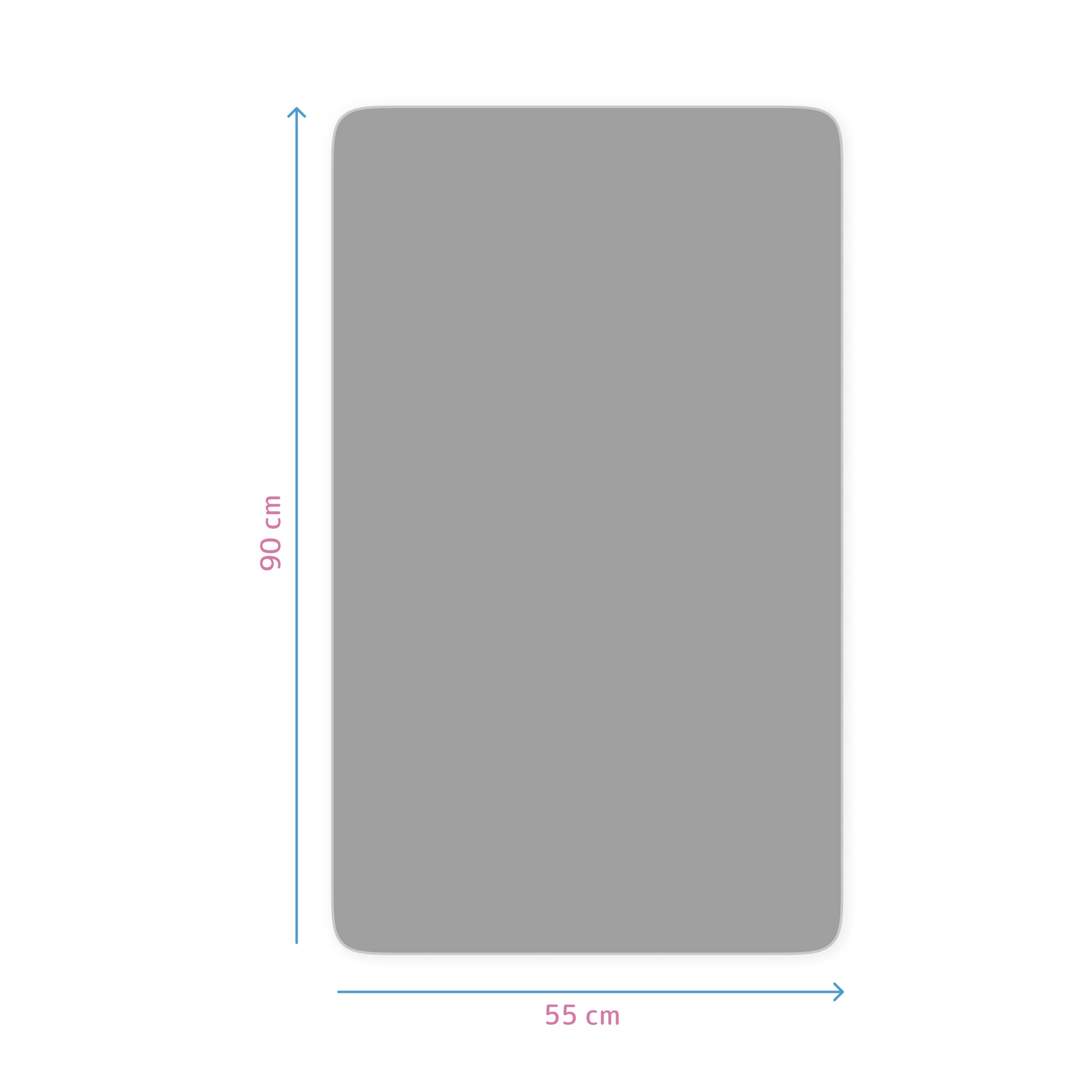 Jersey 100% Cotton Fitted Sheet for 90 x 55 cm Baby Bedside Crib Mattress (Grey) - 4