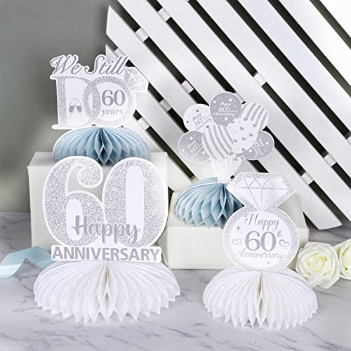 Fangleland 8Pcs Diamond Wedding Anniversary Table Decorations - Image 3