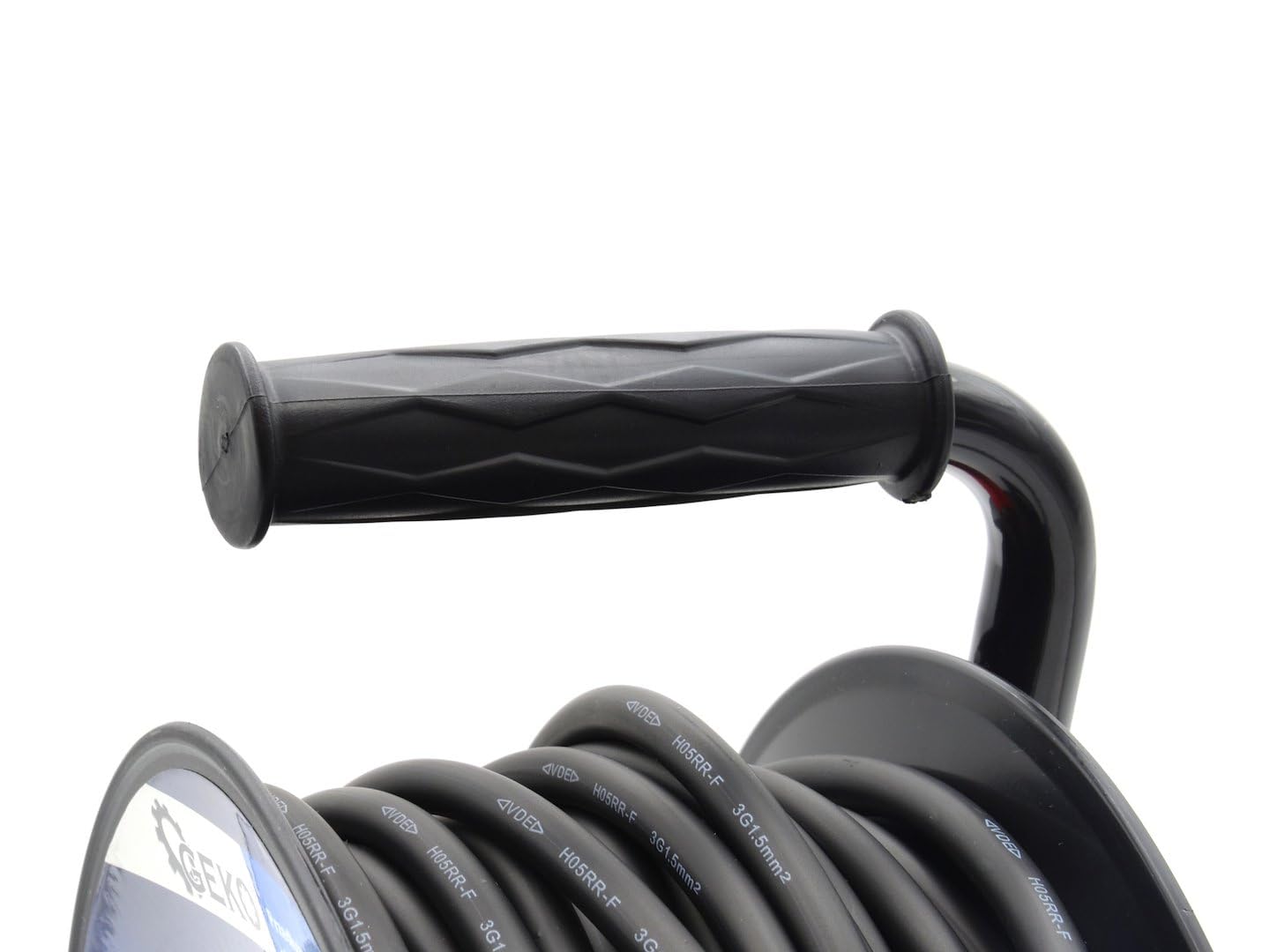 BSD Enrouleur de Rallonge Électrique 3x1,5mm² 25m IP44-4 Prises 230V, 16A, 3200W, Protection IP44, Idéal pour Intérieur et Extérieur