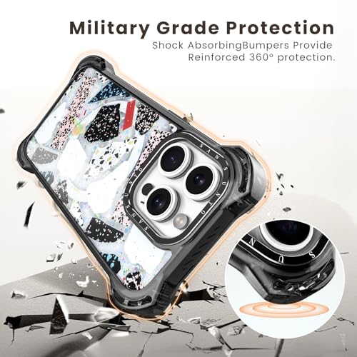 Sansunto Case for iPhone 15 Pro Max, Full Body Protection Ultra Impact [Compatible with Magsafe] Shockproof Slim Fit Protective Phone Case for Women & Men (Art Stone, for iPhone 15 Pro Max) - image 5