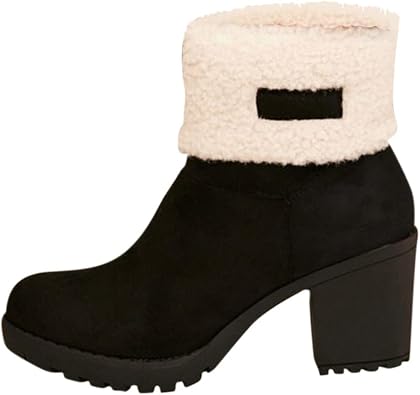 Amazon.com: Botas de nieve de invierno para mujer, cómodas, sexy, con  estampado de leopardo, tacón grueso, con plataforma, antideslizantes, de  goma cálida, botas cortas : Ropa, Zapatos y Joyería