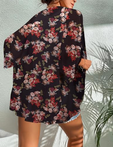 Image of BB&KK Women's Floral Kimono Summer Short Cover Ups Tops