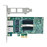 Jeirdus with Intel 82575 Chipset PCI Express PCI-e Gigabit Dual 2 RJ45 Port Network Card NIC 10/100/