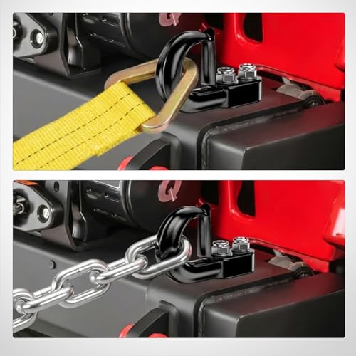 Image of Nilight 2Pcs Bolt-On Tow Hooks with Spring Clip 10,000LBS 2Pcs Black Forged Recovery Tow Hooks Compatible with Jeep Ford Dodge Chevy GMC Toyota Pickup Truck