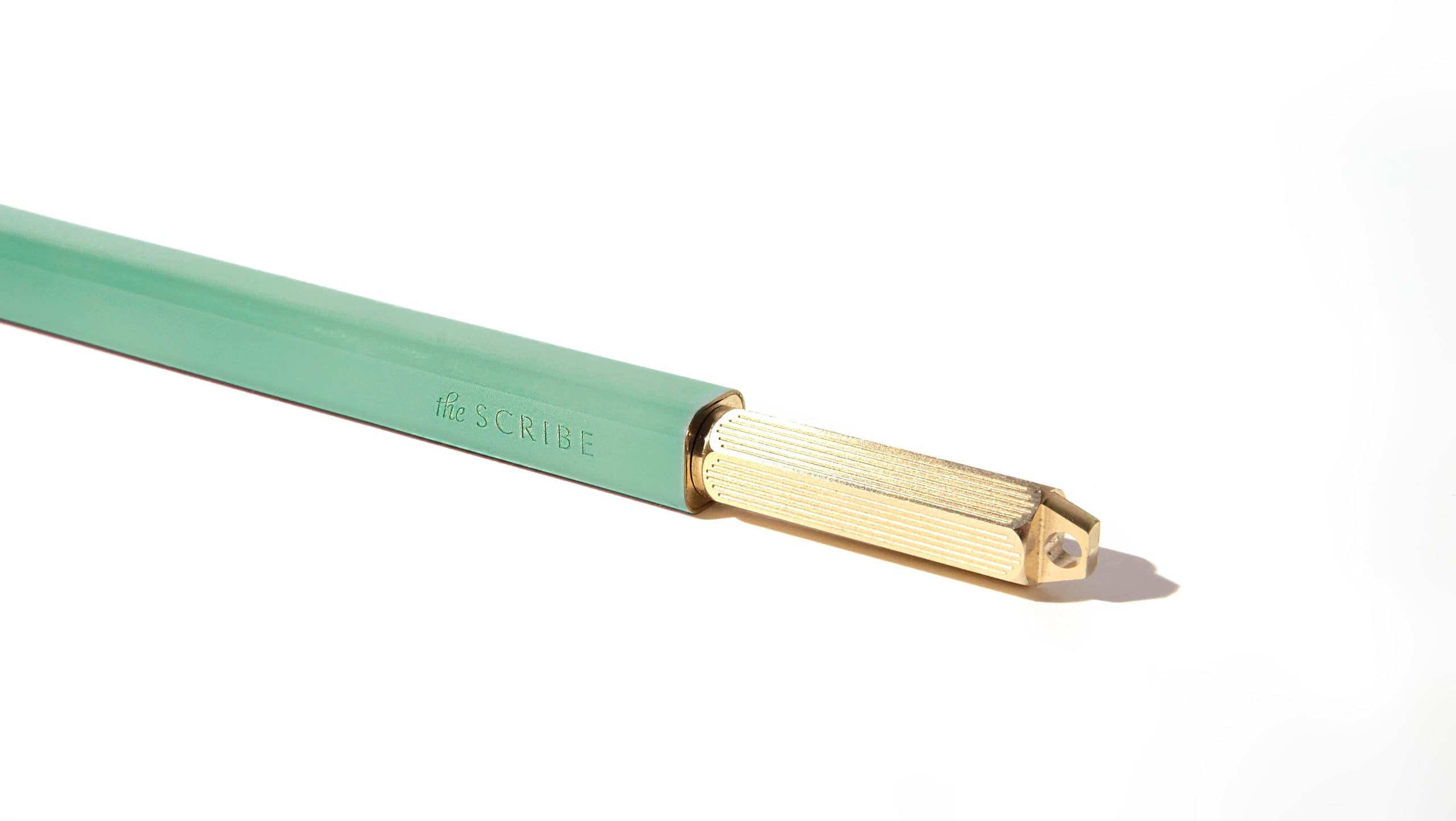 Ferris Wheel Press , Scribe Ballpoint Pen, Madame Burgues, Copper Lacquered Body, Steel plated clip, Engraved rotating brass crown - Image 3