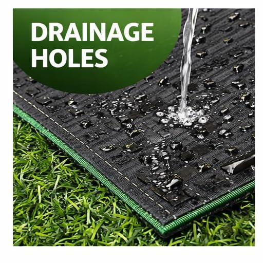 Image of 25 MM High Density Artificial Grass Bathmat Carpet Mat for Balcony Multipurpose Entryway Floor Doormat for Lawn Garden Terrace & Office (37 X 57 Cm, Green Pack of 4)