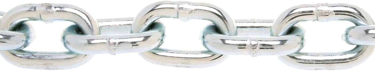 Campbell 0143426 System 3 Grade 30 Low Carbon Steel Proof Coil Chain in Square Pail, Zinc Plated, 1/4" Trade, 0.26" Diameter, 100' Length, 1300 lbs Load Capacity