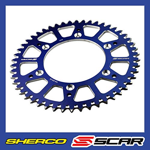 Couronne alu SCAR bleue 48 dents pour Sherco SER SEFR 125 à 450