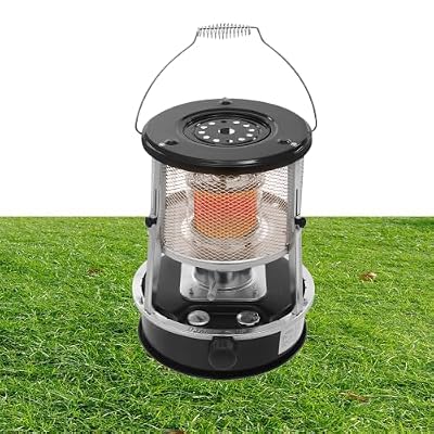 Kerosene Heater, Portable Kerosine Lamp Heating Machine with 10-15㎡ Heating Area, 9000BTU Indoor Kerosene Heaters with 1.2Gal Fuel Tank, for Camping, Home, Emergency, Tent, Patio (Black)