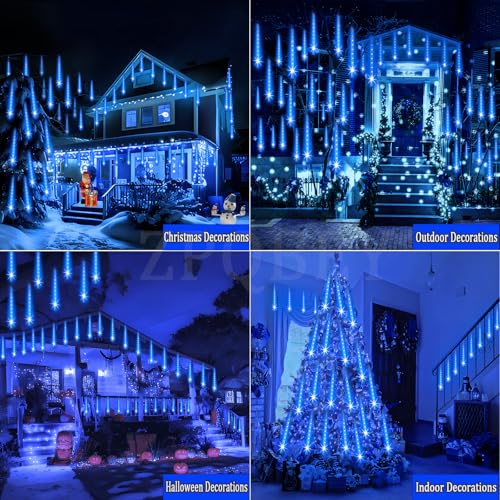 ZPQBEYE Christmas Lights Outdoor, Snow Falling Rain Cascading Icicle Lights - image 8