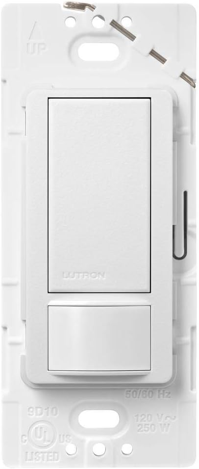 Lutron Maestro Motion Sensor Switch | 2 Amp, Single Pole | MS-OPS2-SW | Snow