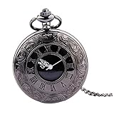 Montre à cadran à double affichage: apparence rétro classique, exquise et unique pour votre famille, vos amis, vos collègues, etc., montre de poche ronde