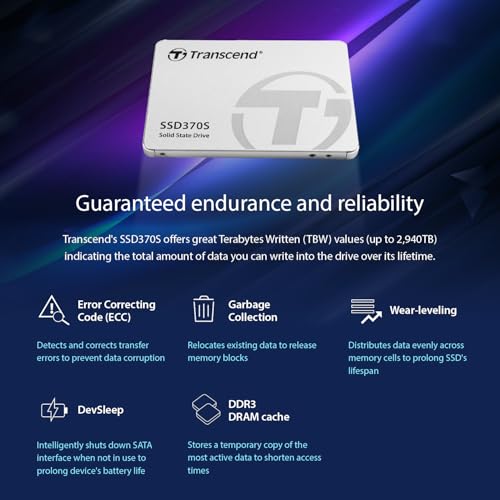 Disque Solid State Drive TS32GSSD370S Transcend 32 Go SATA III 2.5" argenté - 6