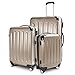 Produktbild BERWIN® Kofferset 3-teilig Reisekoffer Trolley Hartschalenkoffer ABS Teleskopgriff (Champagne)