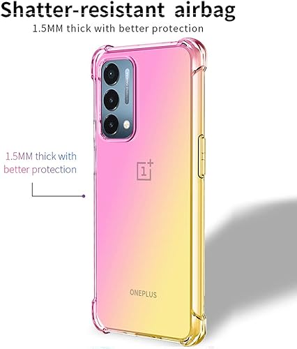 Miniatura 3 de Osophter Funda para Oneplus Nord N200 5G con 2 protectores de pantalla transparente esquinas reforzadas TPU absorción de golpes flexible para 1+Nord