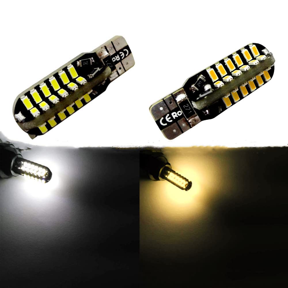 Buwakul (12-PACK) T5 T10 Wedge Base LED Light Bulbs High Brightness 12VAC/DC 3Watt for Outdoor Landscape Lighting Deck Stair Step Path Lights and