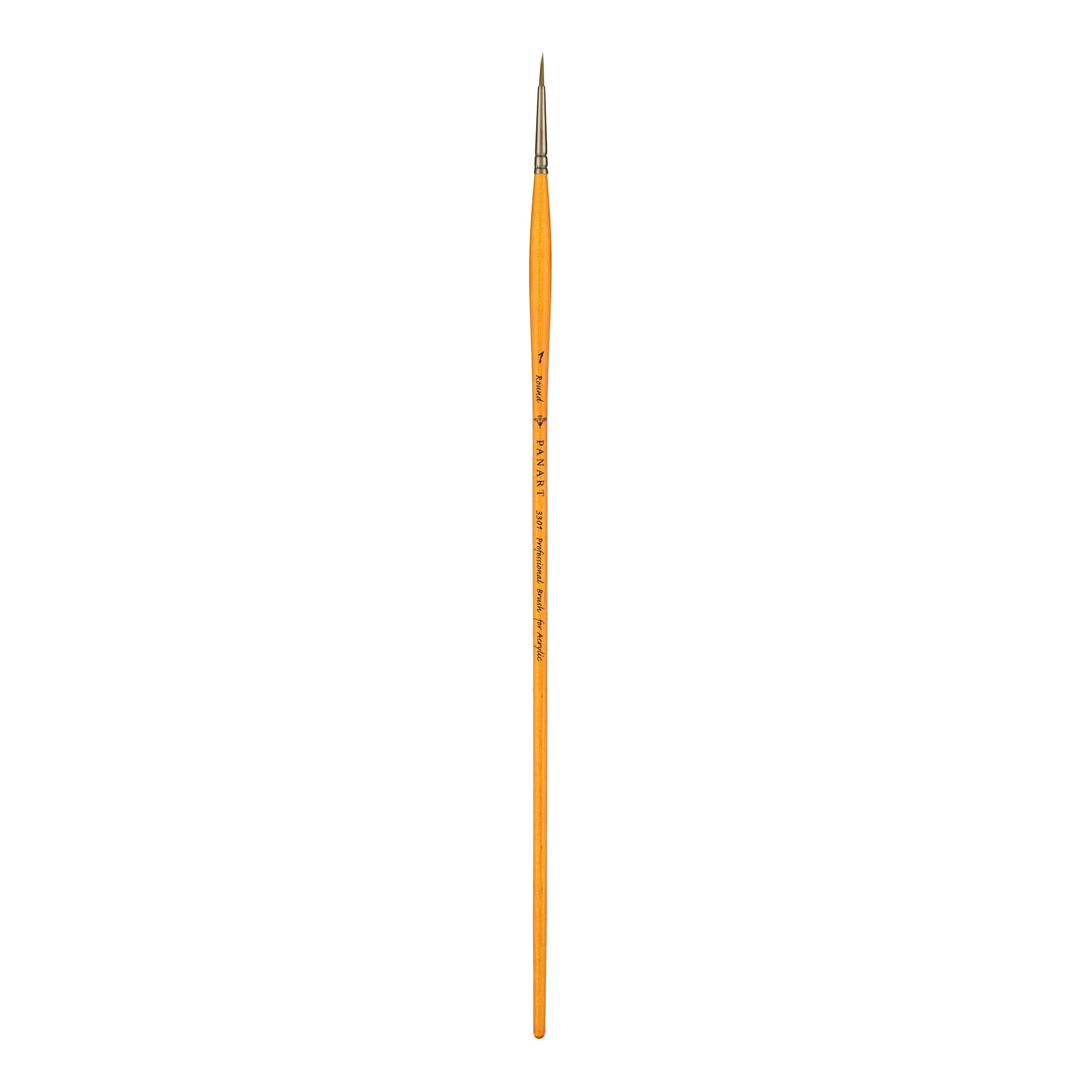 Pan Art Synthetic Fibre Round No. 01 – Detail & Wash Brush for Acrylics – Premium Brush for Artists Paintbrush for Fine Art, Craft & Illustration – 1 Unit