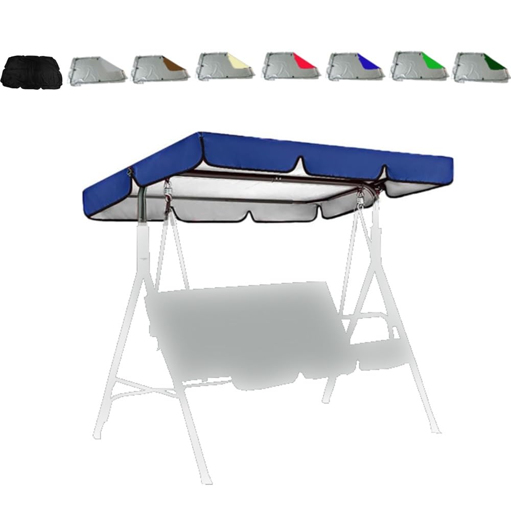Wasserdichte Abdeckung für Veranda-Schaukel, 190,5 x 132,1 cm – 3-Sitzer, Ersatz-Sonnenschutz, Terrassenschaukel (Königsblau, 249 x 185 cm)