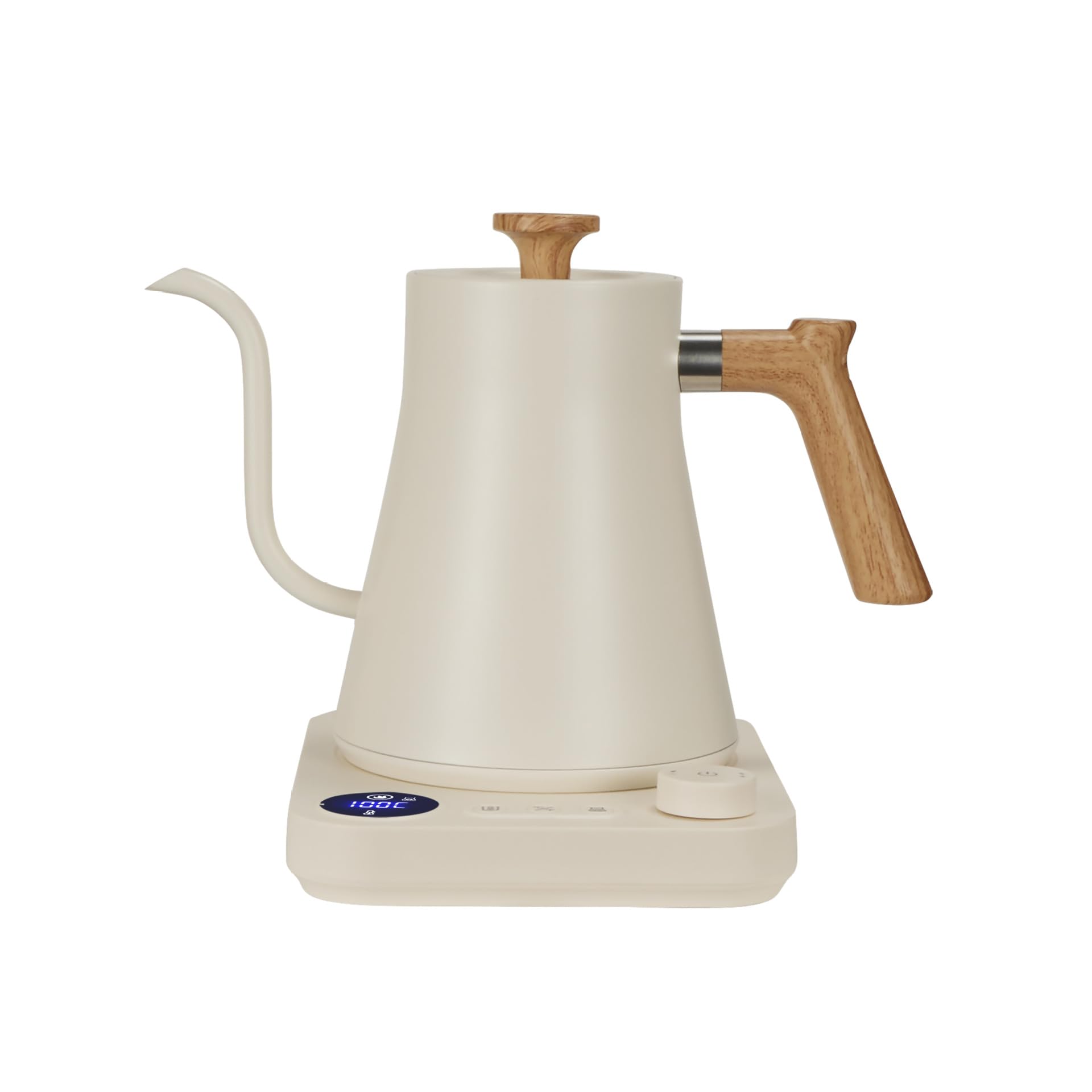 Electric Kettles, Gooseneck Electric Kettle, ±1? Temperature Control, Stainless Steel Inner, Quick Heating, for Pour Over Coffee, Brew Tea, Boil Hot Water, 0.9L (White)