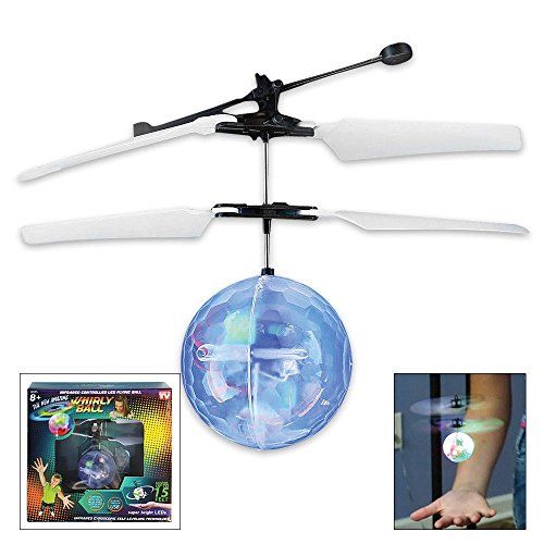 Whirly Ball RC Toy, RC Flying Ball, Small RC Infrared Induction Hand Suspension Drone Helicopter Flying Balls with Flashing LED Lighting for Kids, Flying Toy for Boys and Girls (Single Pack) - Thumbnail 5