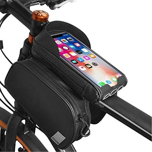 Amazon 自転車 トップチューブバッグ バック フレームバッグ スマホ スマホホルダー 6 5インチスマホ対応 完全防水 輪行袋 反射テープ 1256 完全防水 イヤホン 家電 カメラ オンライン通販