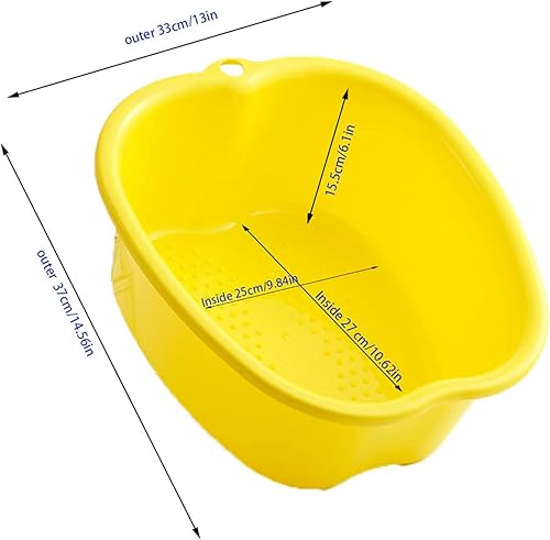 Miniatura 18 de AXLOFO® Lavabo de baño de pies para remojar pies, bañera grande de plástico para remojar pies, cubo de baño de pies para masaje de pies, ideal