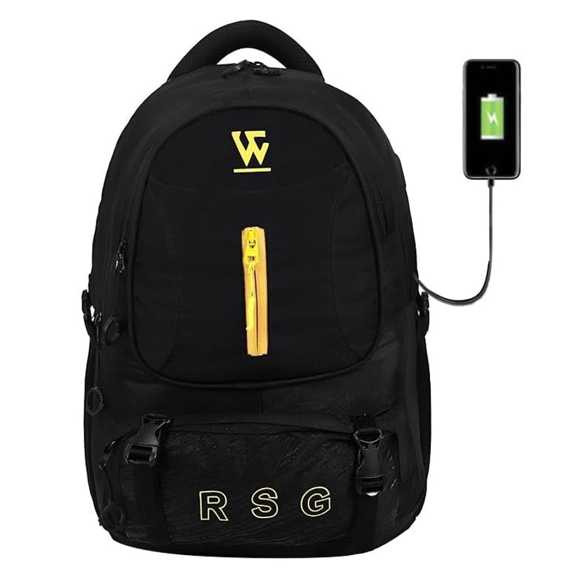 WHITECRAFT 45-liter Waterproof USB Port Unisex Backpack with 3 Compartments | Fits up to 17-inch laptops | Includes Rain Cover for Travel/College/Casual Bag (B0CPBWNPYQ) Amazon Price History, Amazon Price Tracker